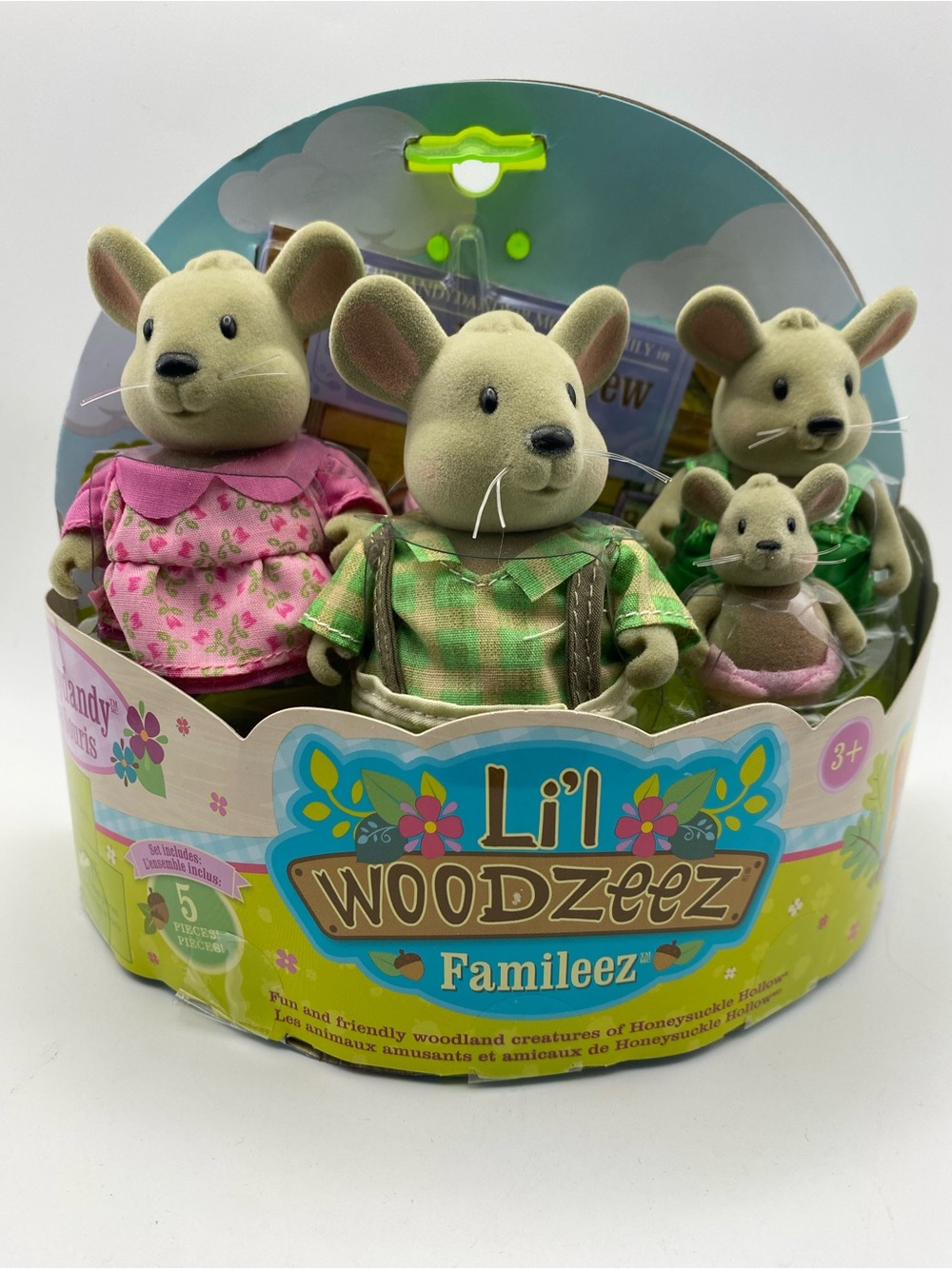 Famileez Mouse Family Playset - Handydandee Mice Lil Woodzeez Li’l
